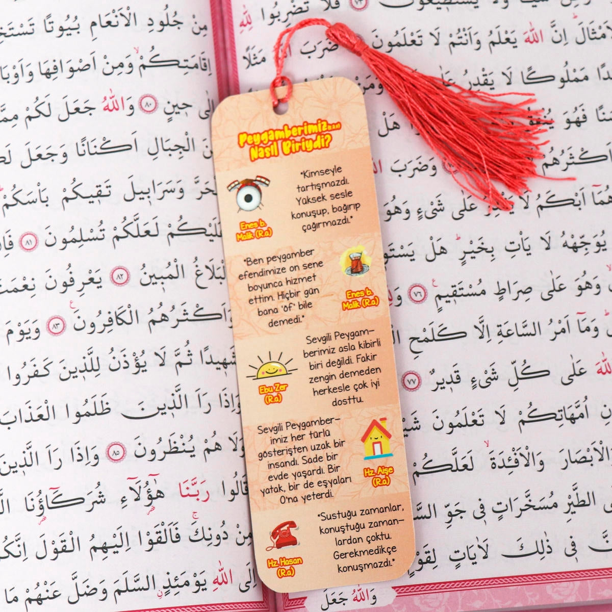 Bilgisayar Hattı Çocuk Serisi Ayraçlı Kuran-ı Kerim (Orta Boy - Bilgisayar Hattı) (Penbe)