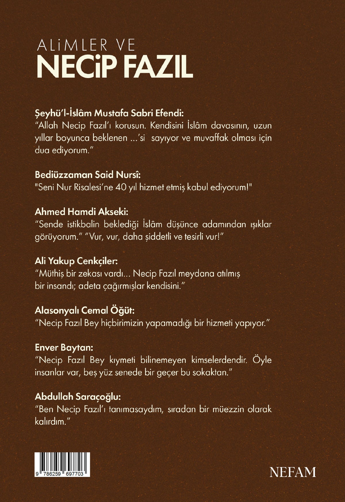 Alimler ve Necip Fazıl – Abdurrahman Hacımelek kitap kapağı