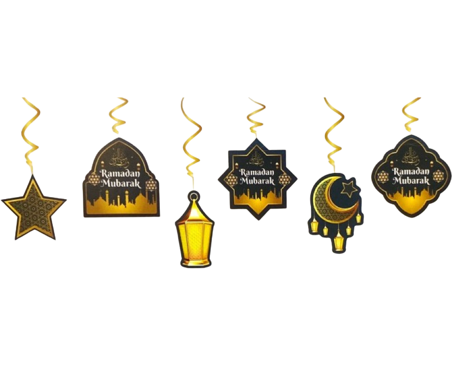 زينة رمضان مبارك المتدلية من السقف
