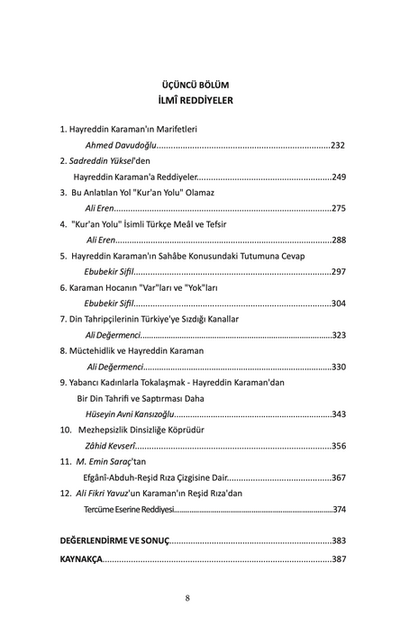 Reformist - Selefî Hayreddin Karaman / Dr. Kazım Albayrak