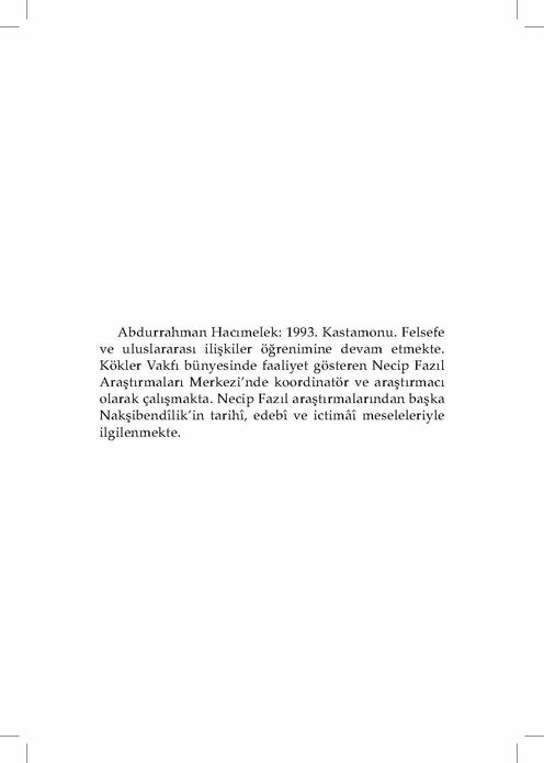 Alimler ve Necip Fazıl / Abdurrahman Hacımelek