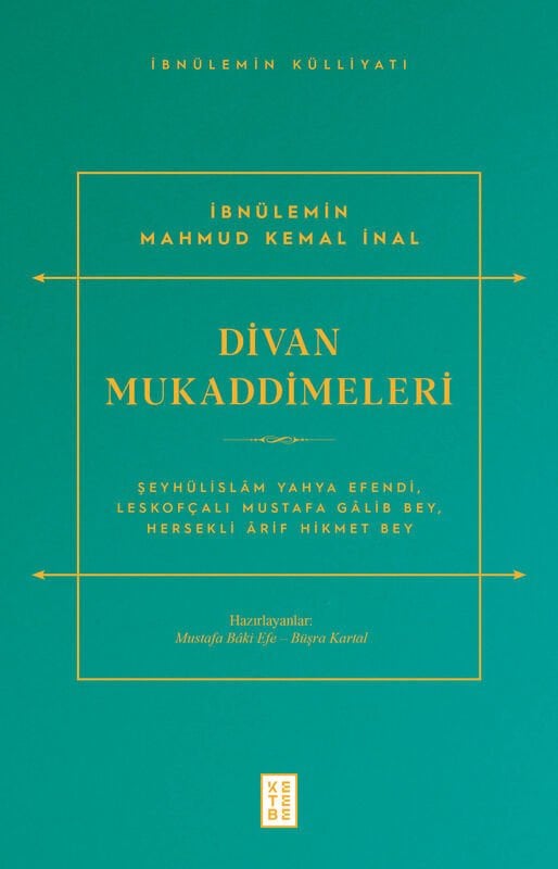 Divan Mukaddimeleri / İbnülemin Mahmud Kemal İnal